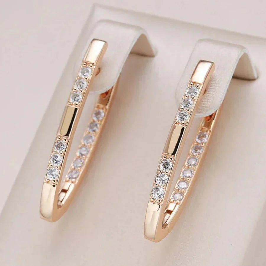 Exquisite Earrings with Zirconia
