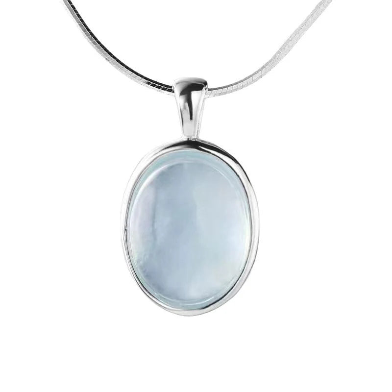 Antique white opal necklace | White gold