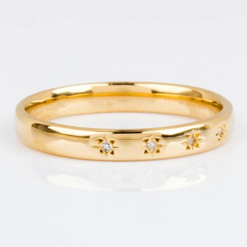Vintage Gouden Zirkonia Ring