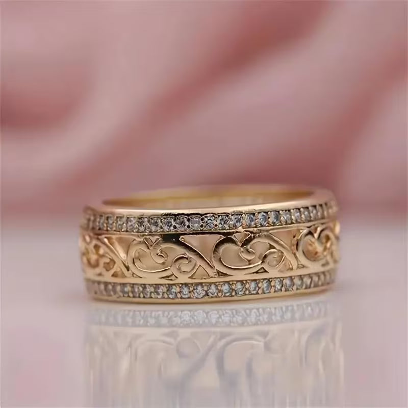 Glanzend Holle Gouden Ring | Goud