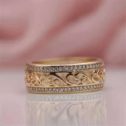 Glanzend Holle Gouden Ring | Goud