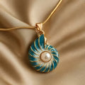 Blauwe Schelpparelketting