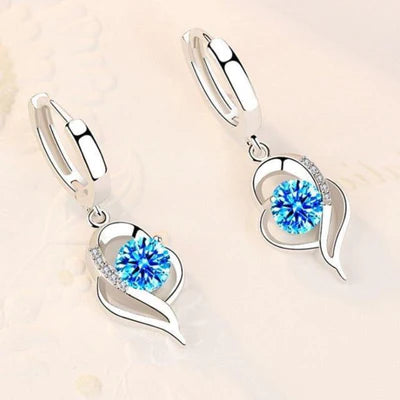 Witgouden Zirconia Bloemoorbellen