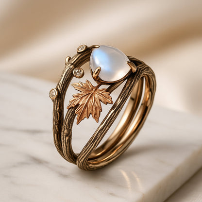 Elegante Maansteen Ring