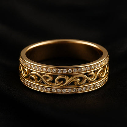 Glanzend Holle Gouden Ring | Goud
