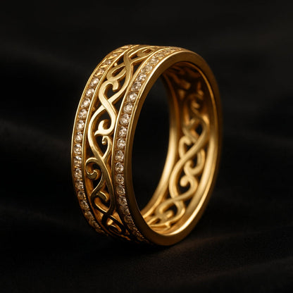 Glanzend Holle Gouden Ring | Goud
