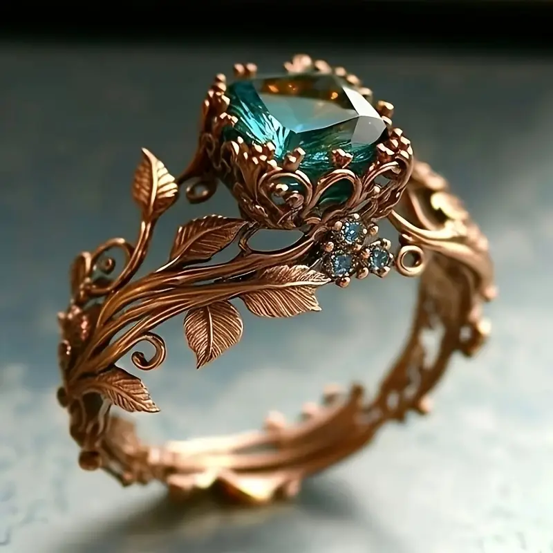 Smaragdgroene Kristallen Ring