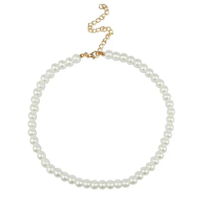 Verfijnde Parelketting | Witgoud