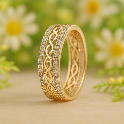 Glanzend Holle Gouden Ring | Goud