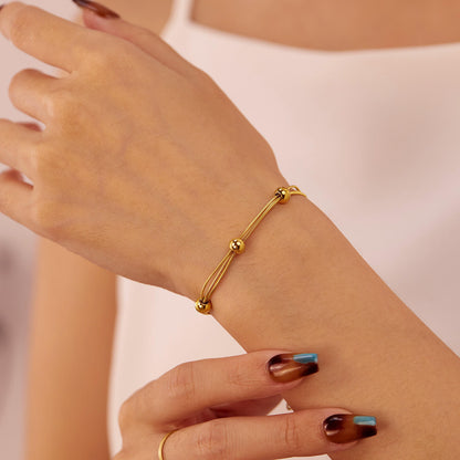 Dubbellaags Kralenarmband | Goud
